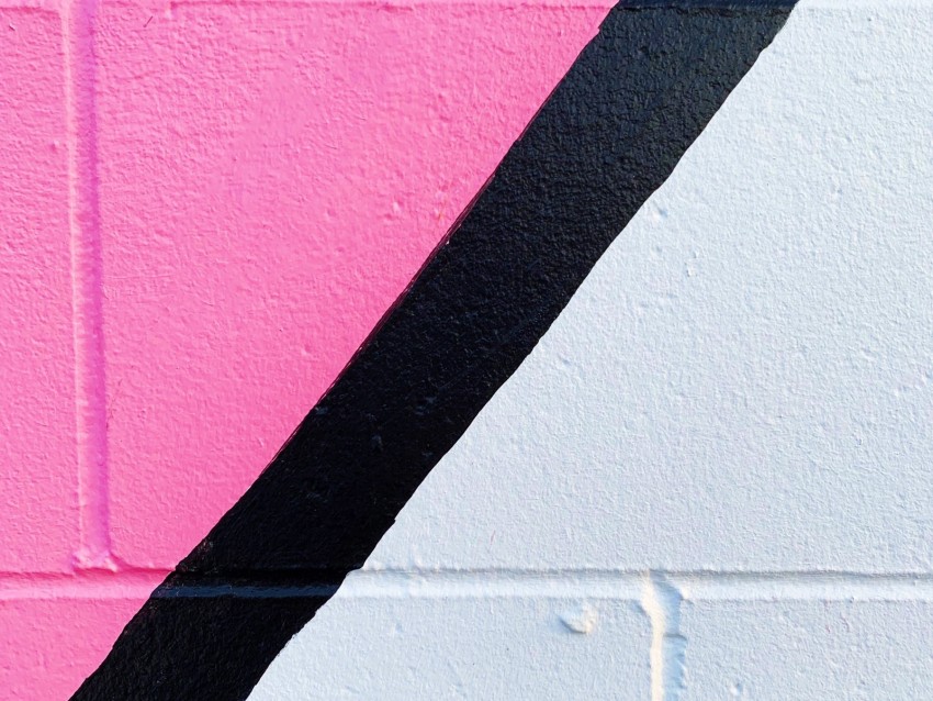 lines, paint, wall, pink, white, black