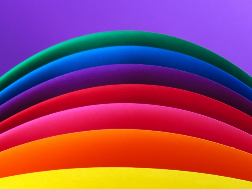 lines, rainbow, multicolored, curved