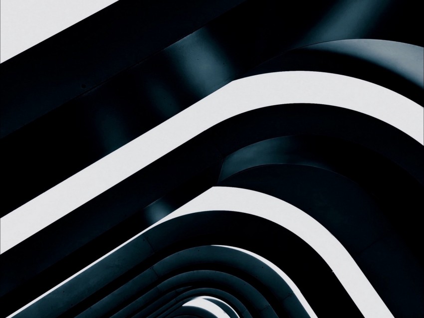 lines, shape, black, white, structure