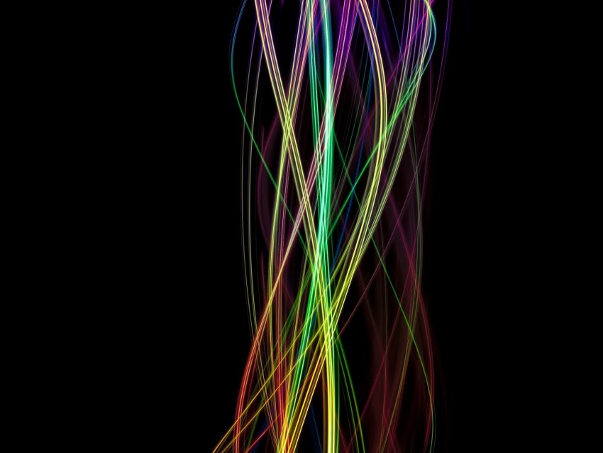 lines, wavy, multicolored, twisted