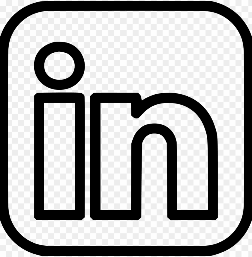 Linkedin Logo Black Png - Linkedin Icon Black And White PNG Transparent ...