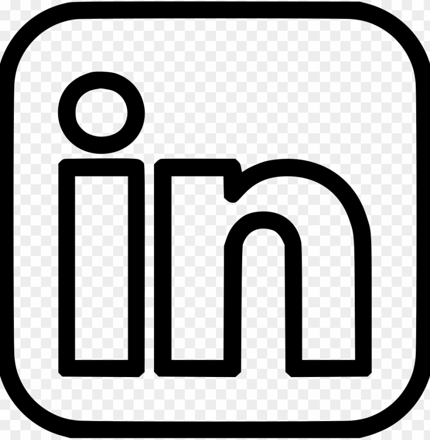 Free Download HD PNG Linkedin Logo Black Png Linkedin Icon Black And 