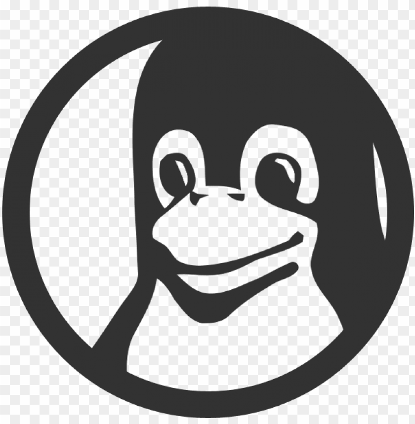 linux logo png linux tux black white PNG transparent with Clear Background ID 168778