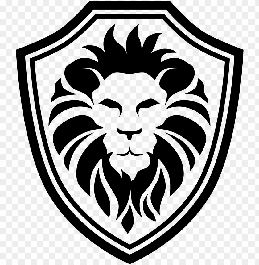 lion, badge, background, label, animal, element, vintage