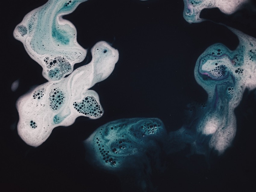 Liquid Bubbles Paint Macro Dark Png - Free PNG Images