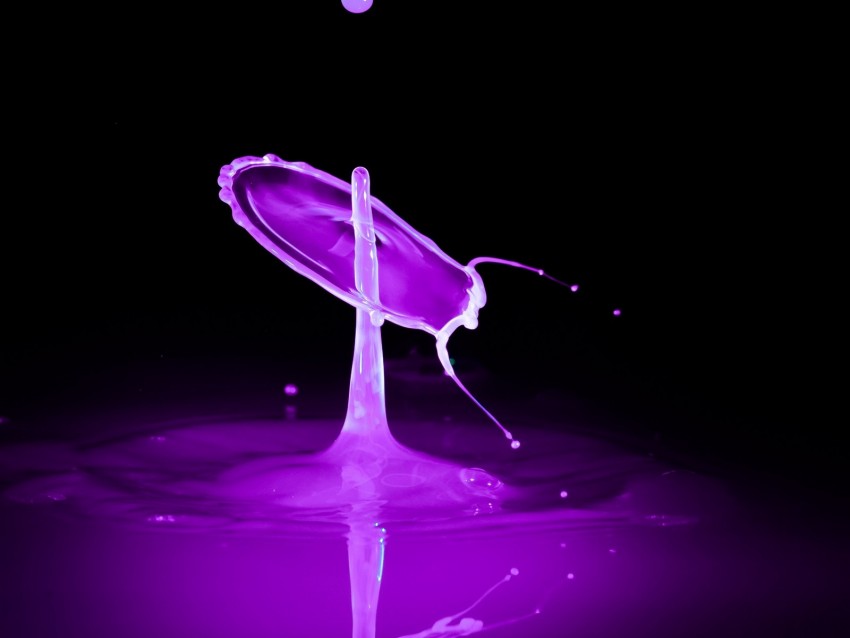 Liquid Drops Spray Purple Splash Macro Png - Free PNG Images