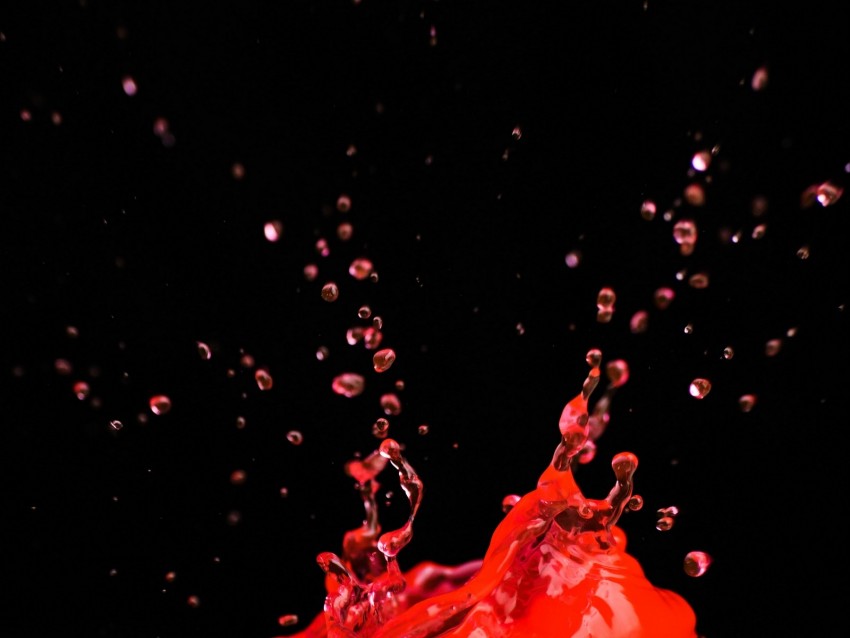liquid, splash, red, spray