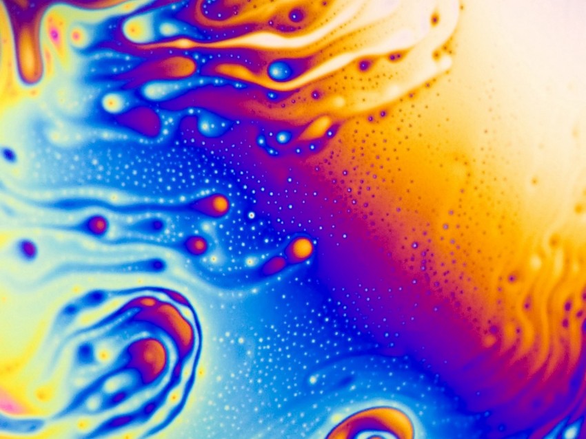 liquid, stains, bubbles, color, saturated, mixing
