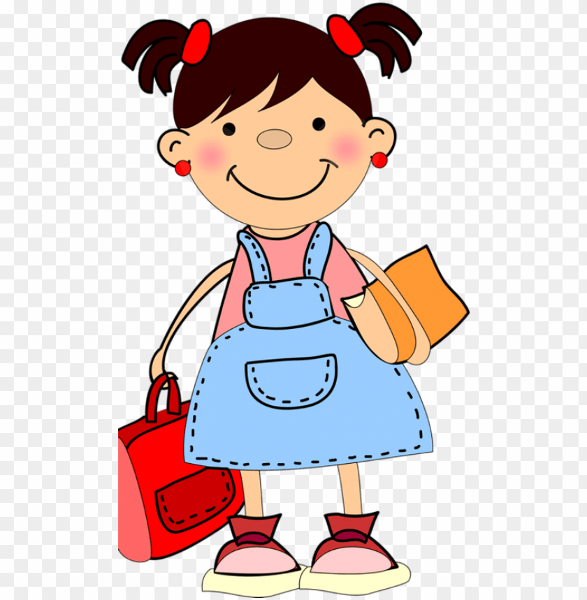 preschool girl student clip art