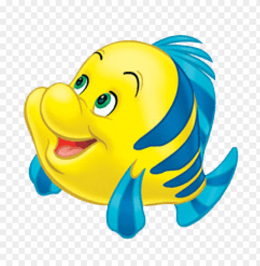 Download Little Mermaid Flounder Looking Up Clipart Png Photo | Toppng