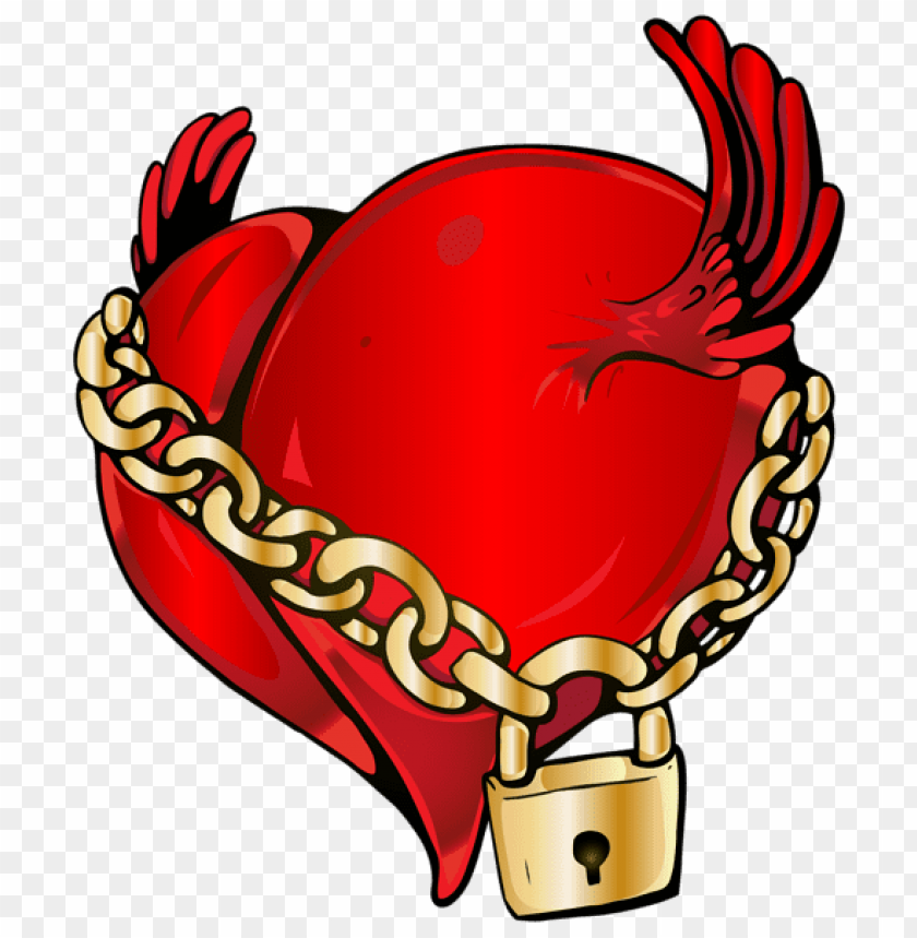 locked heart png - Free PNG Images - 39987
