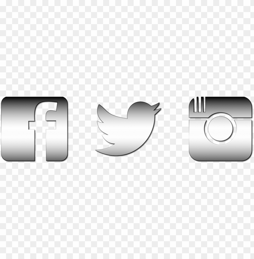 twitter and facebook logo black background