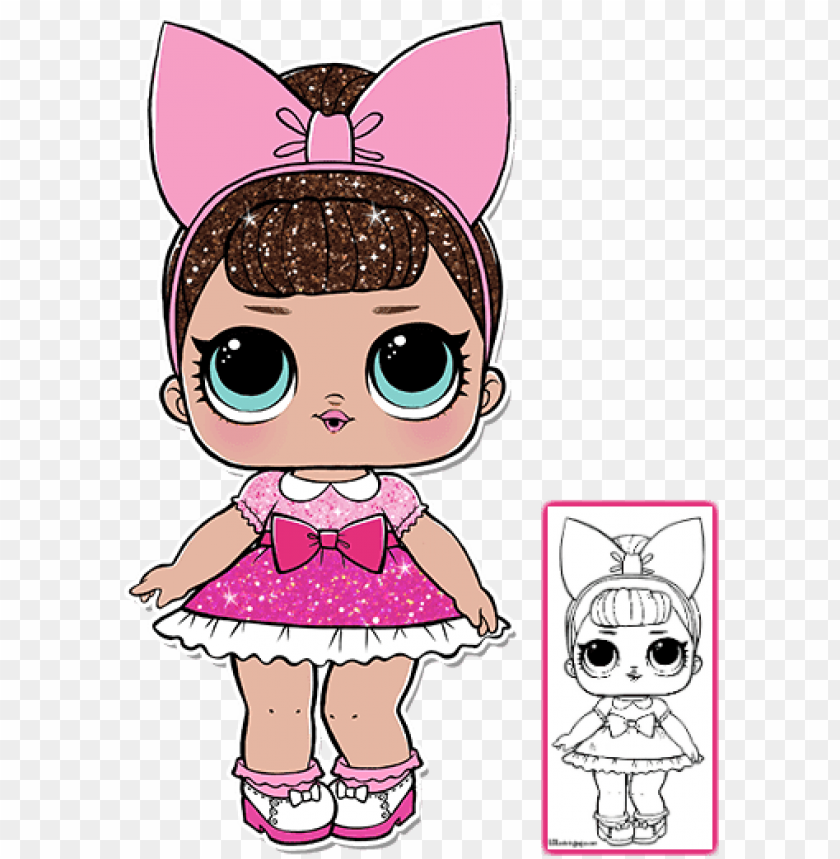 lol surprise doll coloring pages color your favorite fancy lol doll glitter PNG transparent with Clear Background ID 166363