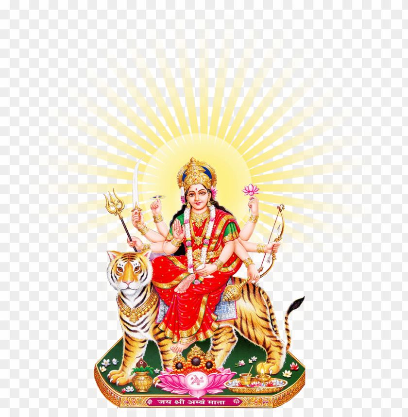 lord durga PNG image with no background - Image ID 36761