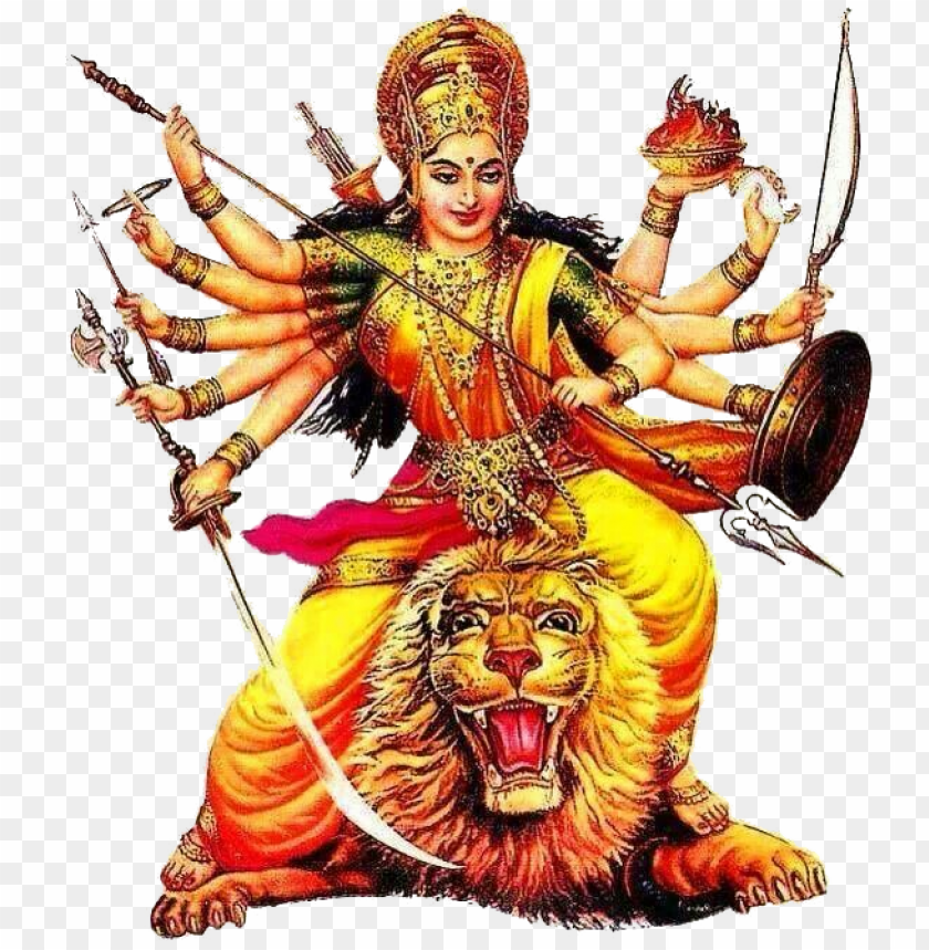 lord durga PNG image with no background - Image ID 36771