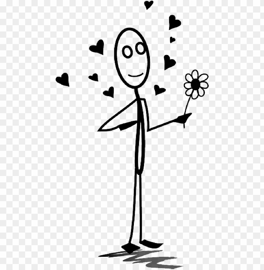 free PNG love, romance, stickman, stick figure - stick man in love PNG image with transparent background PNG images transparent