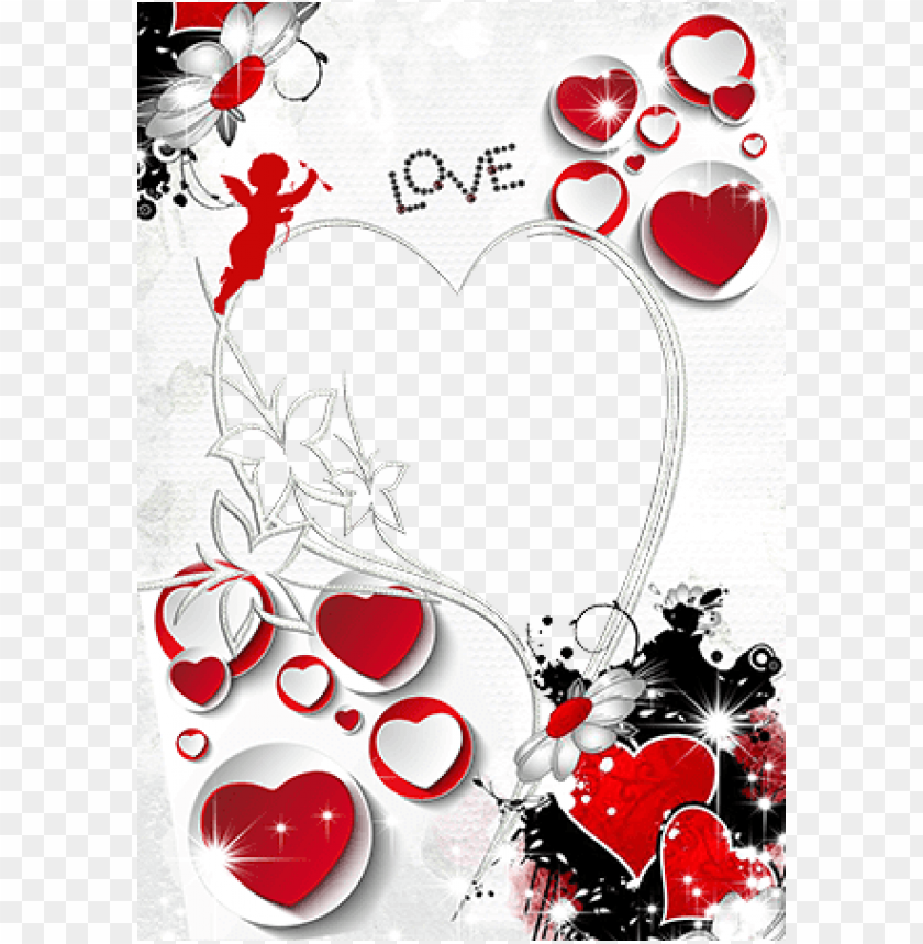 Love Shaped In Heart Love Photo Frames Free Download Png Image