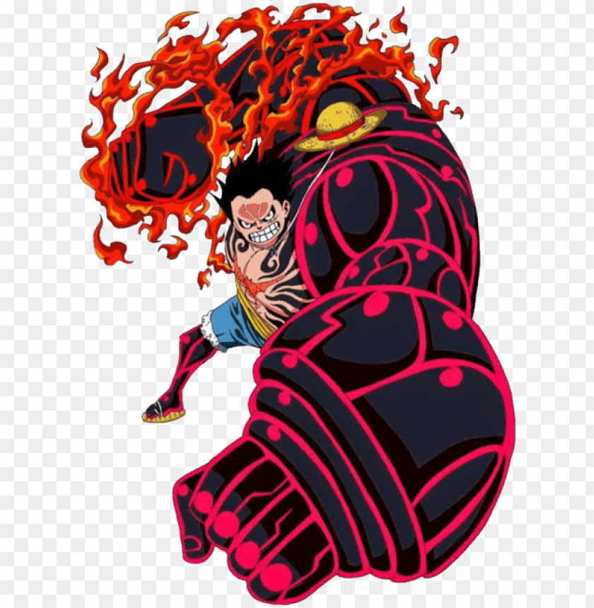 Luffy 2nd Gear - One Piece Luffy Gear Second PNG Transparent With