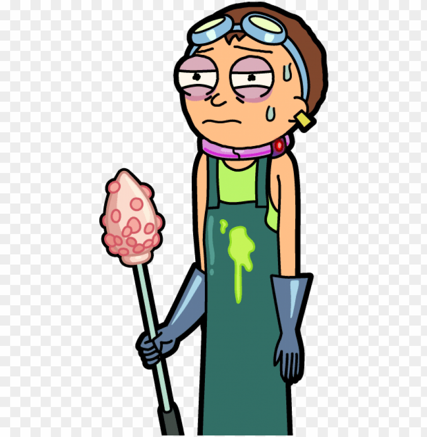 lumbus slave morty - plumbus worker morty PNG image with transparent background@toppng.com