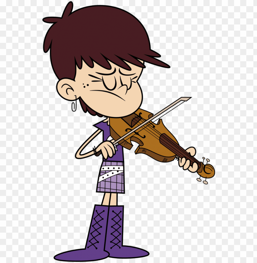 luna loud violin - cartoon playing a violi PNG image with transparent  background | TOPpng