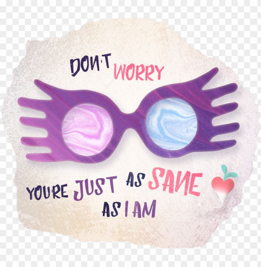 lunalovegood spectrespecs quote sticker freetoedit printable luna lovegood glasses PNG transparent with Clear Background ID 430775
