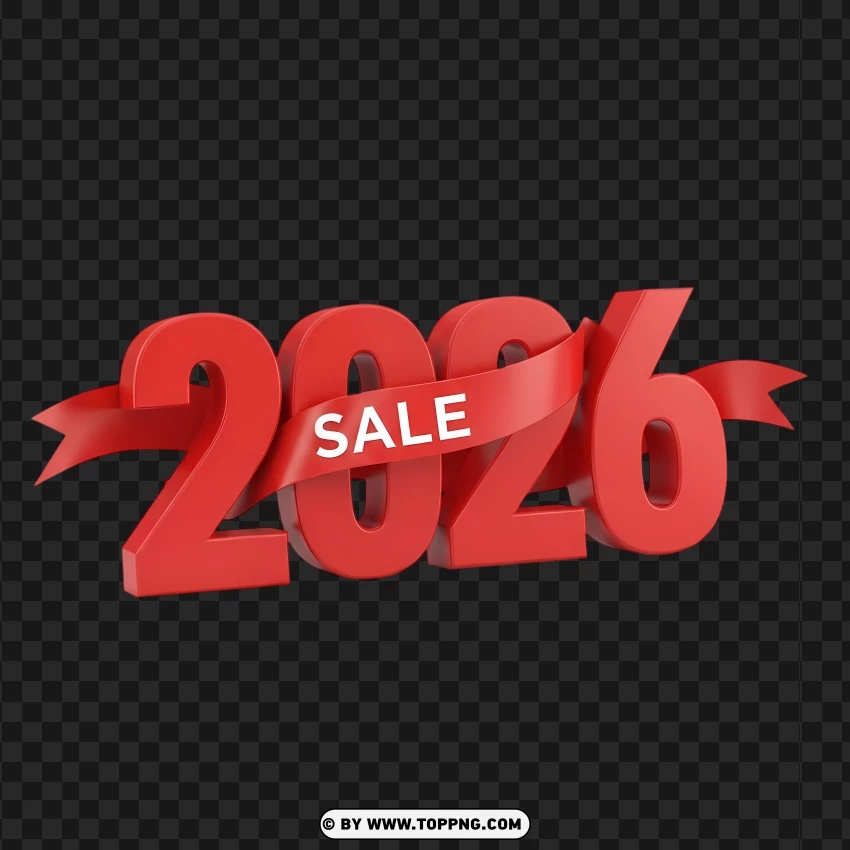 Luxury 2026 Offer Ribbon Design PNG Transparent Background