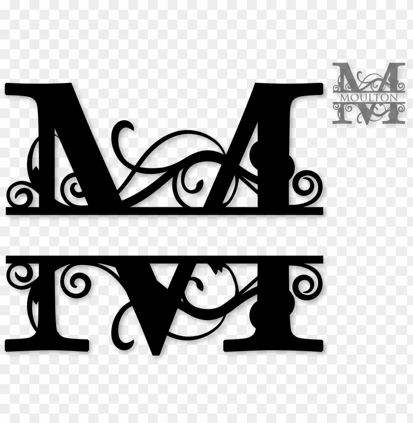 Free Free Split Letter M Monogram Svg