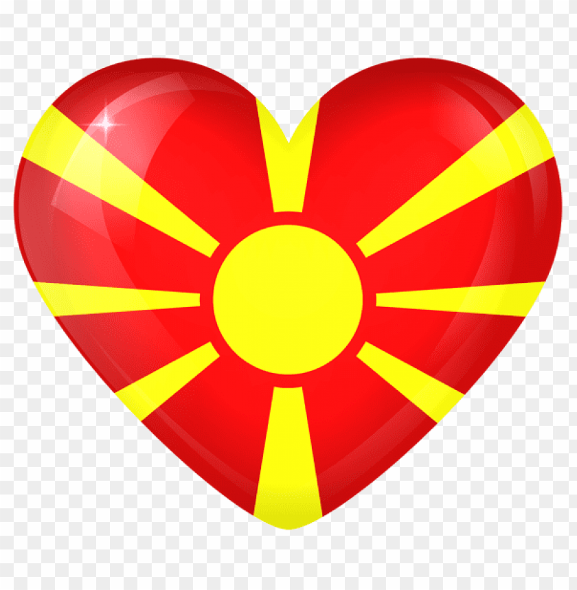 macedonia large heart flag clipart png photo - 60725
