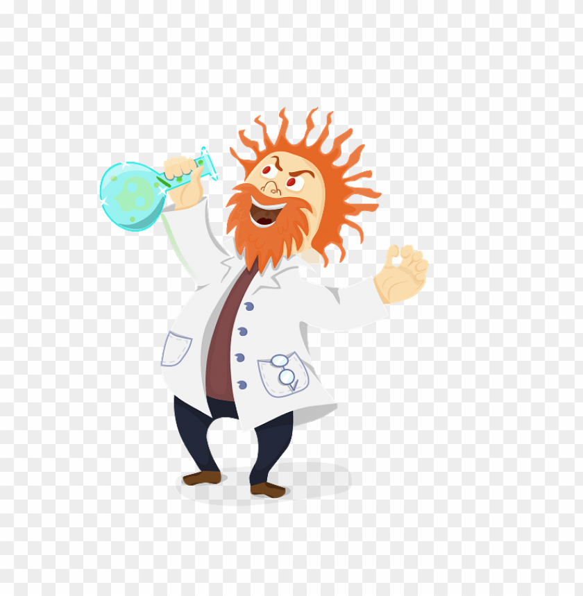 Mad Scientist PNG Image With Transparent Background