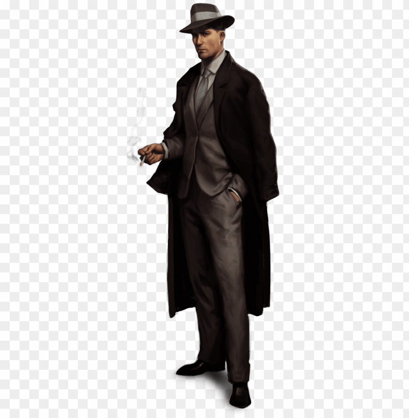 Mafia Man Film Noir Gangster Character Art Png Image With Transparent Background Toppng - gangster roblox gfx