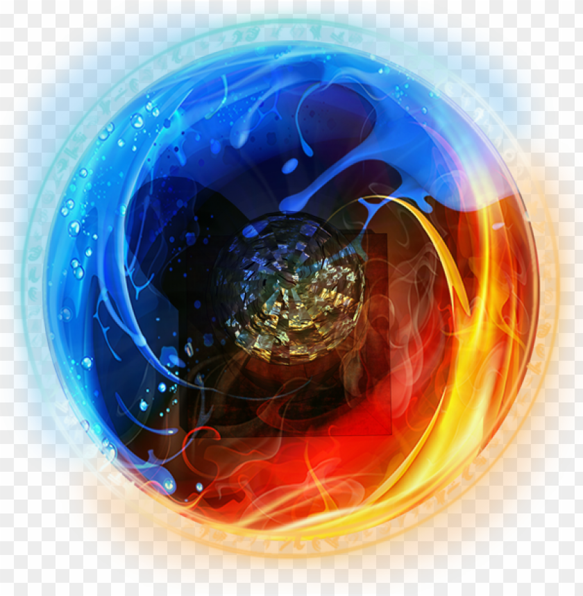 free PNG magic sphere fw - fire and ice orb PNG image with transparent background PNG images transparent