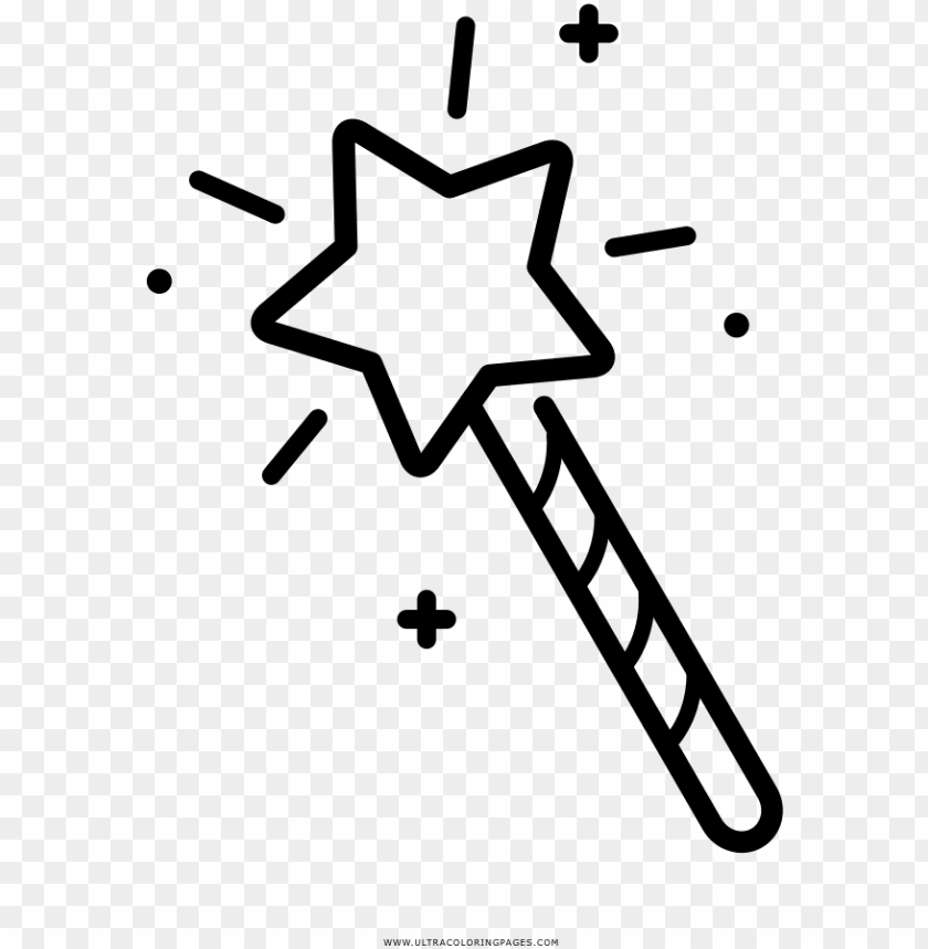 magic wand coloring page resolution worksheet for students PNG transparent with Clear Background ID 194523
