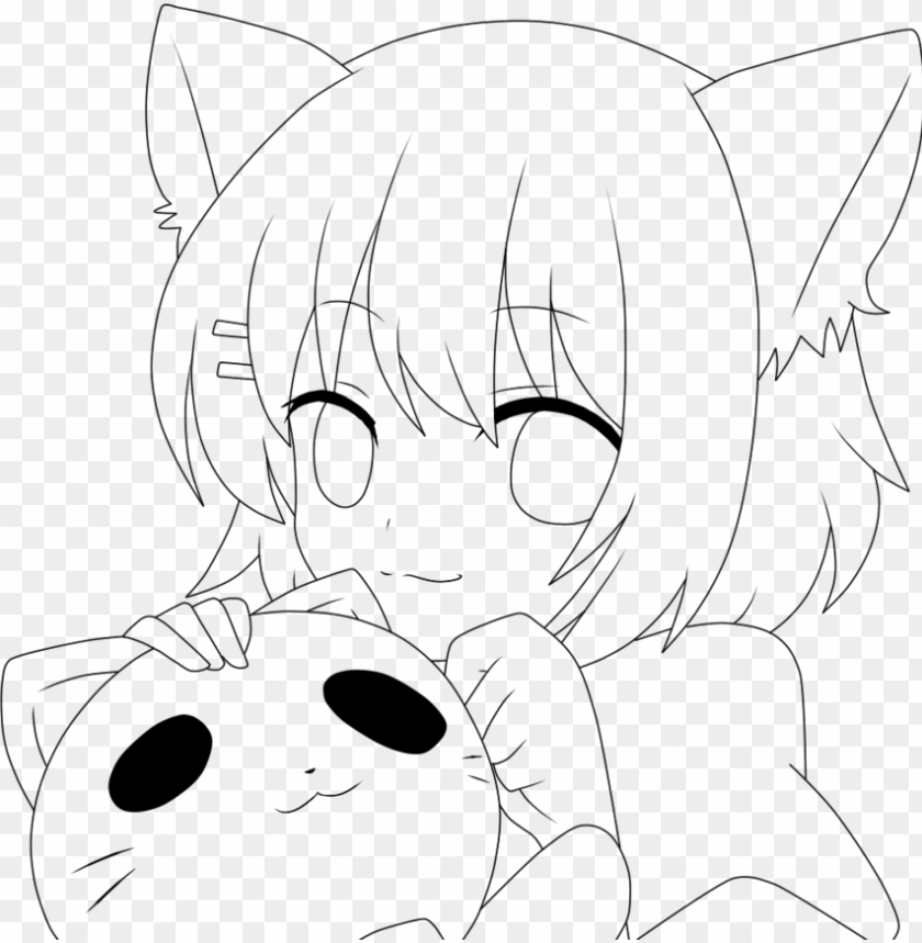 maid drawing neko anime drawings no color PNG transparent with Clear Background ID 167449