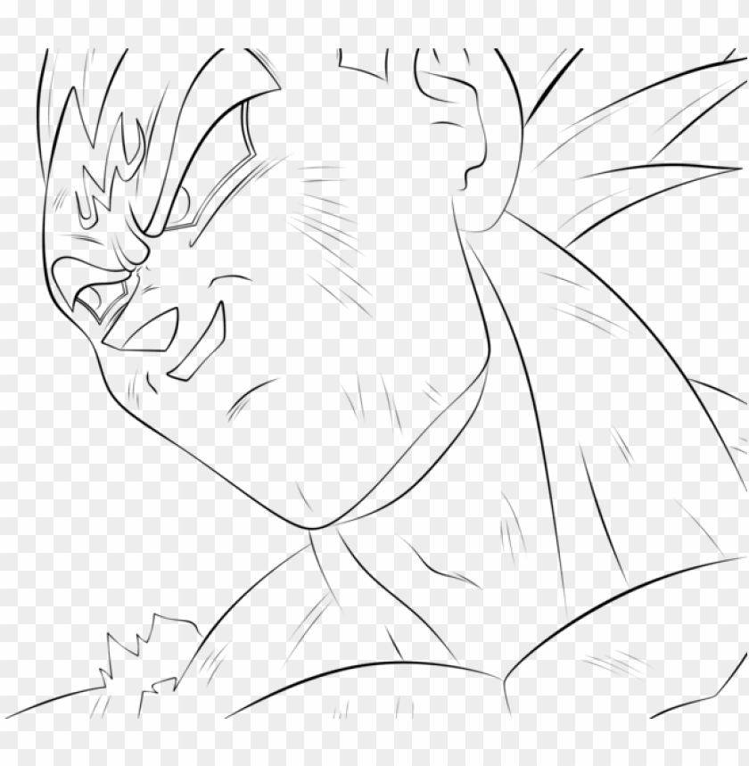 Free: Majin Buu LINE ART, Dragon Ball Majin Buu sketch transparent  background PNG clipart 