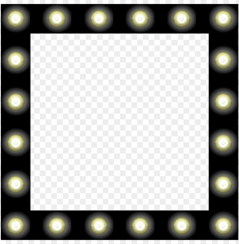 Makeup Mirror Frame - Mirror Lights PNG Transparent Background