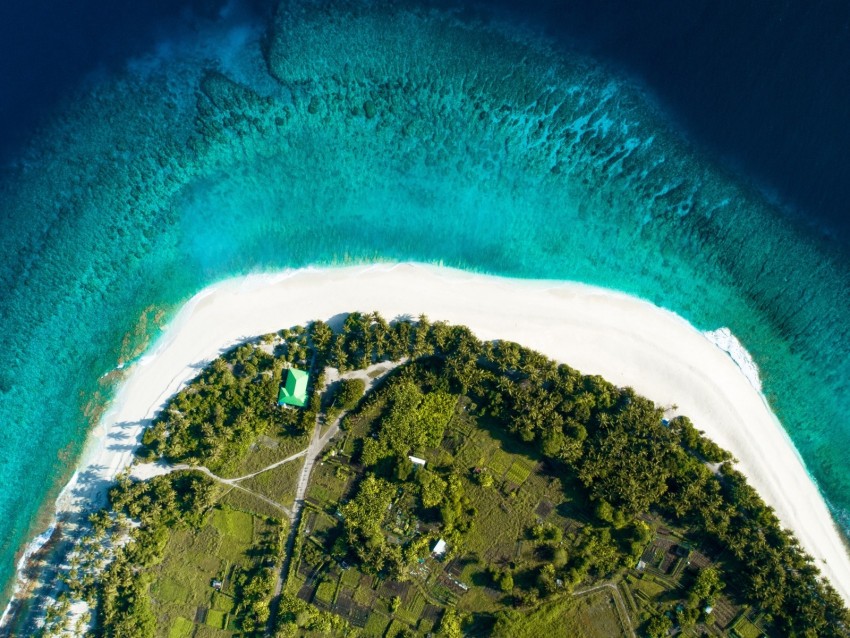 maldives, island, aerial view, ocean