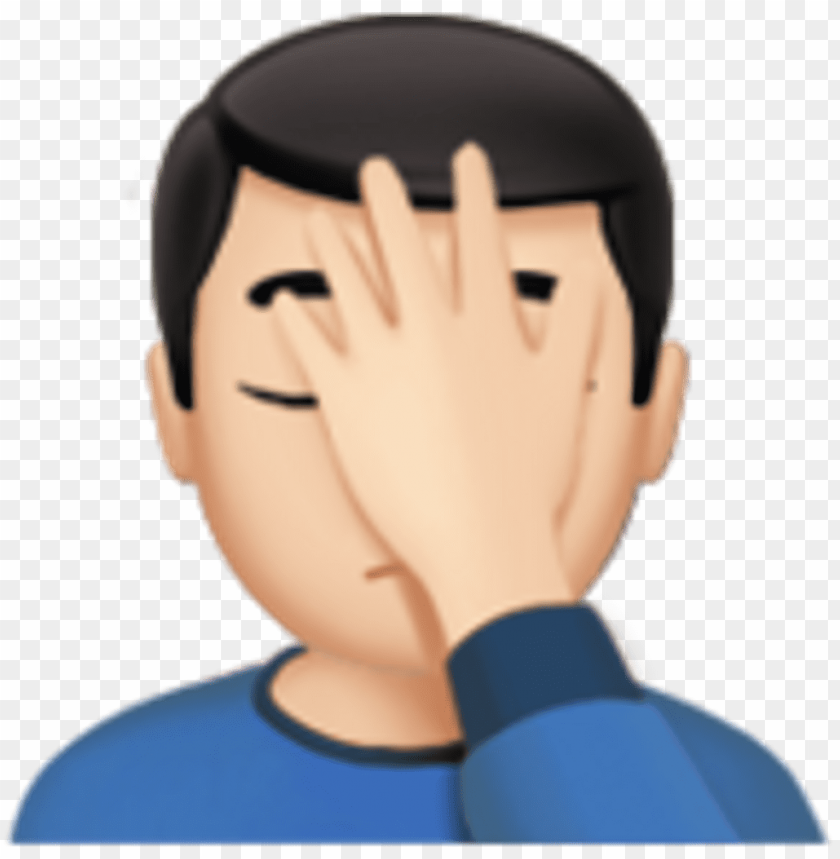 free PNG male facepalm emoji PNG image with transparent background PNG images transparent