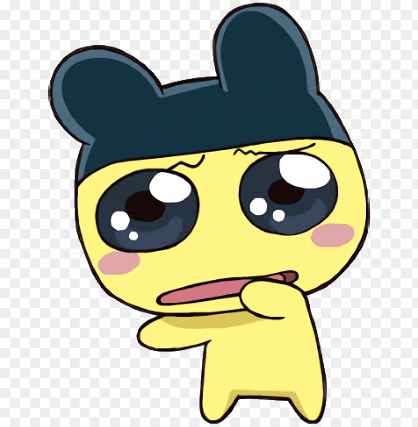 at the movies, cartoons, tamagotchi, mametchi sad, 