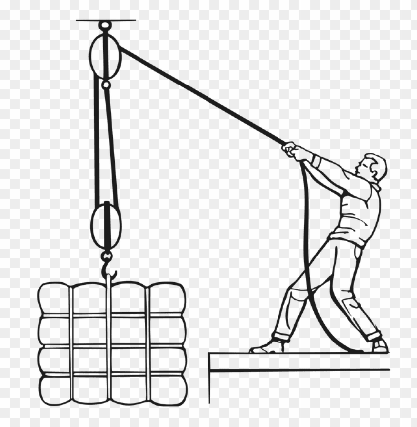free PNG Download man lifting a pack with a pulley png images background PNG images transparent