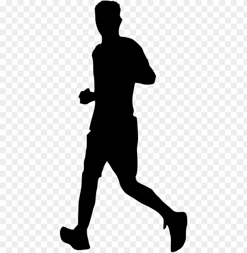 man running silhouette png