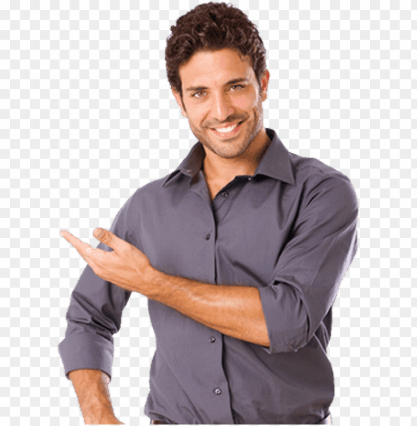 Transparent background PNG image of man showing - Image ID 70179