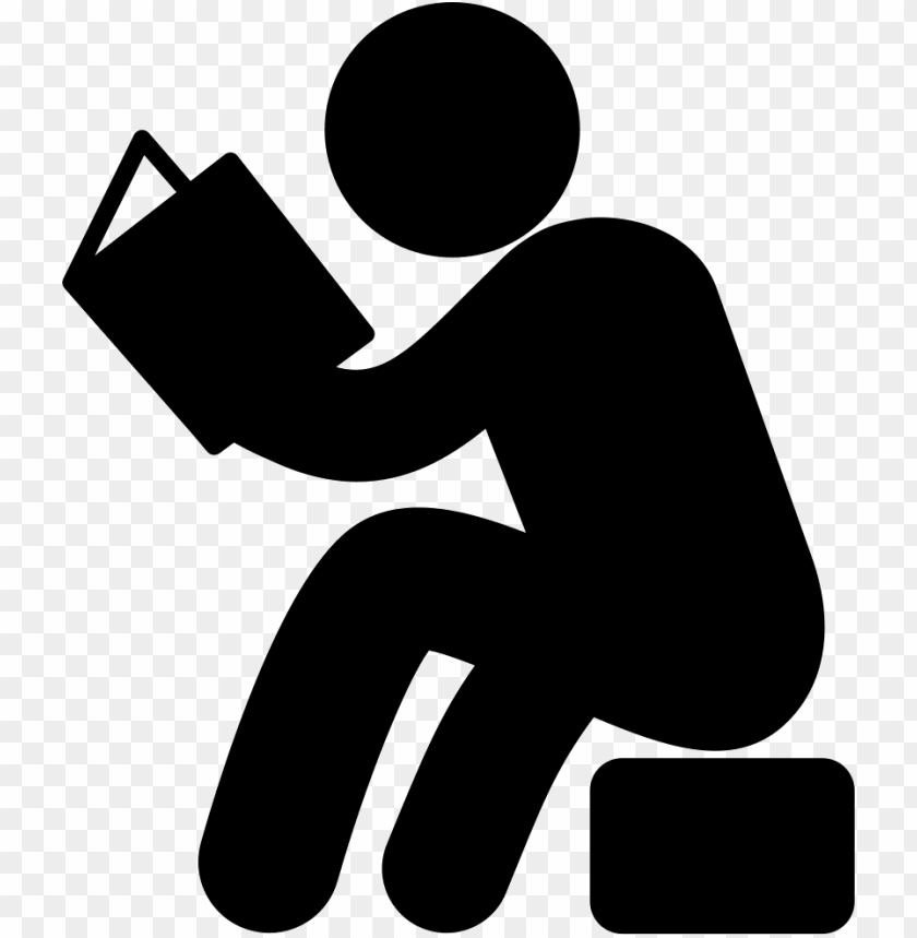 man sitting and reading book comments - reading book icon PNG image with transparent background@toppng.com