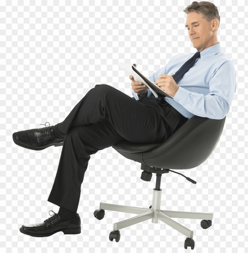 man sitting on chair PNG image with transparent background | TOPpng
