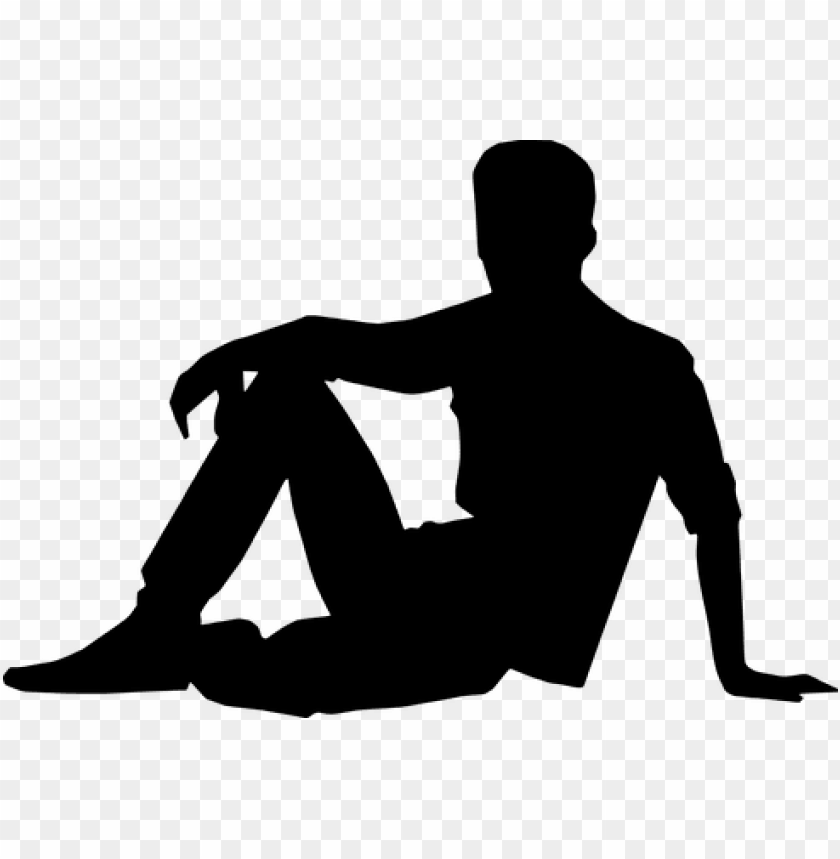 free PNG man, sitting, silhouette - silhouette figure sitti PNG image with transparent background PNG images transparent