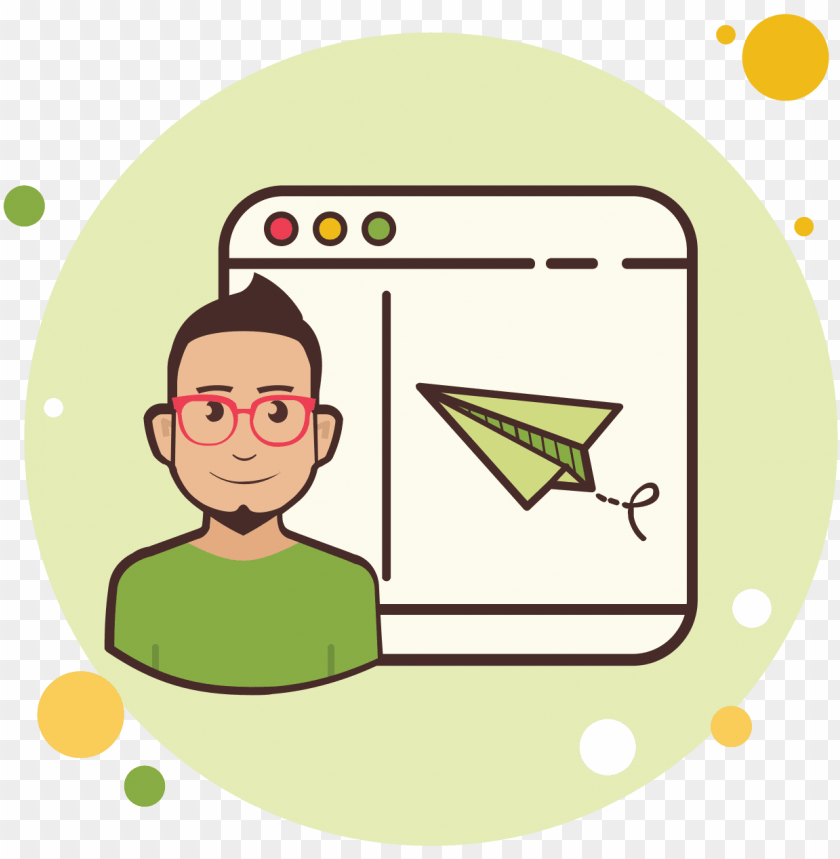 man window paper plane ico PNG transparent with Clear Background ID 241905