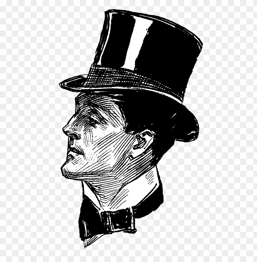 people, men, victorian, man with victorian top hat sideview, 