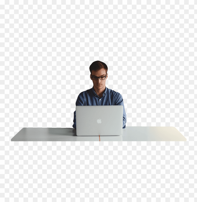Download man working at the office on a laptop png images background |  TOPpng