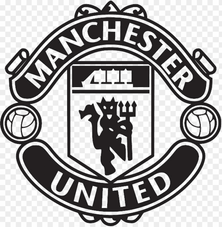 manchester united black logo PNG image with transparent background | TOPpng