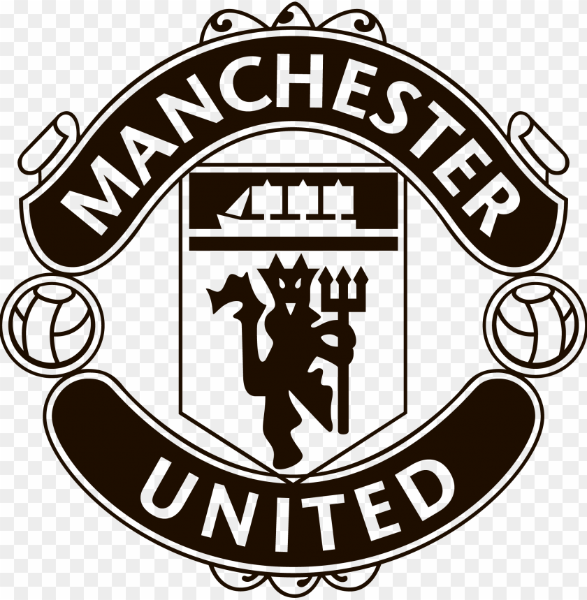 manchester united black logo PNG image with transparent background - TOPpng