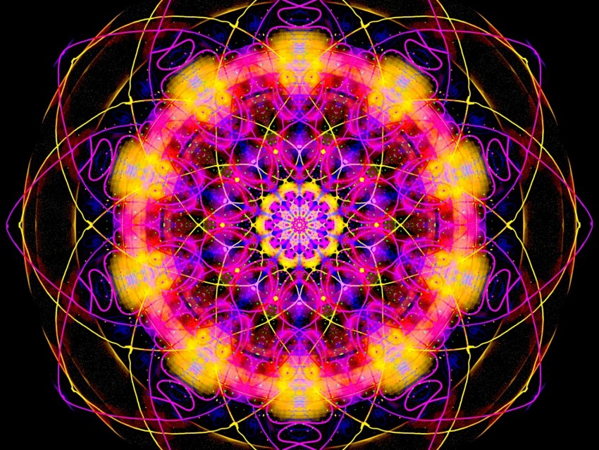 mandala, pattern, colorful, abstraction